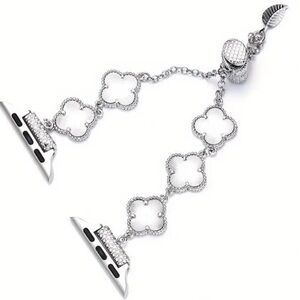 Silver Clover Apple Watch Bands 44mm